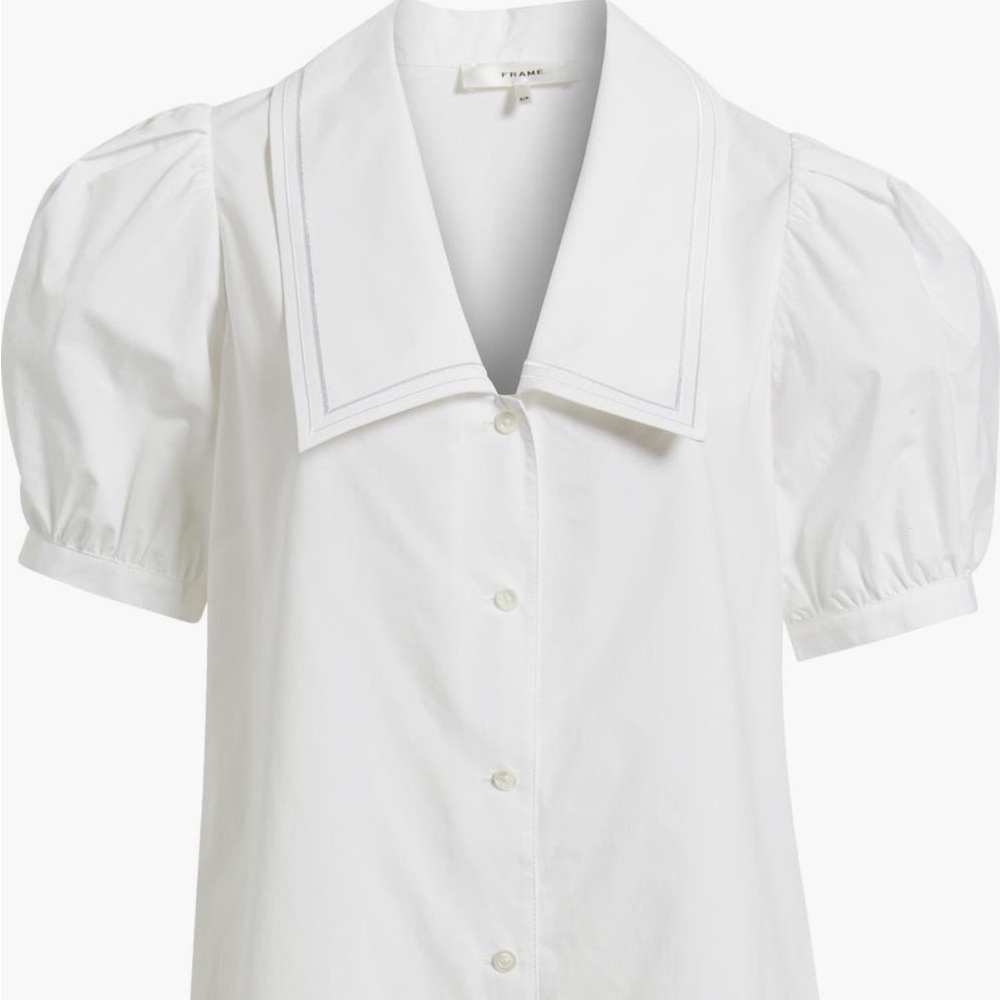 Frame The Sailor Shirtdress With Puff Sleeves - Picture 3 of 6